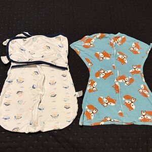 Fox Print Kids Pajamas Sleep Sack and swaddle
